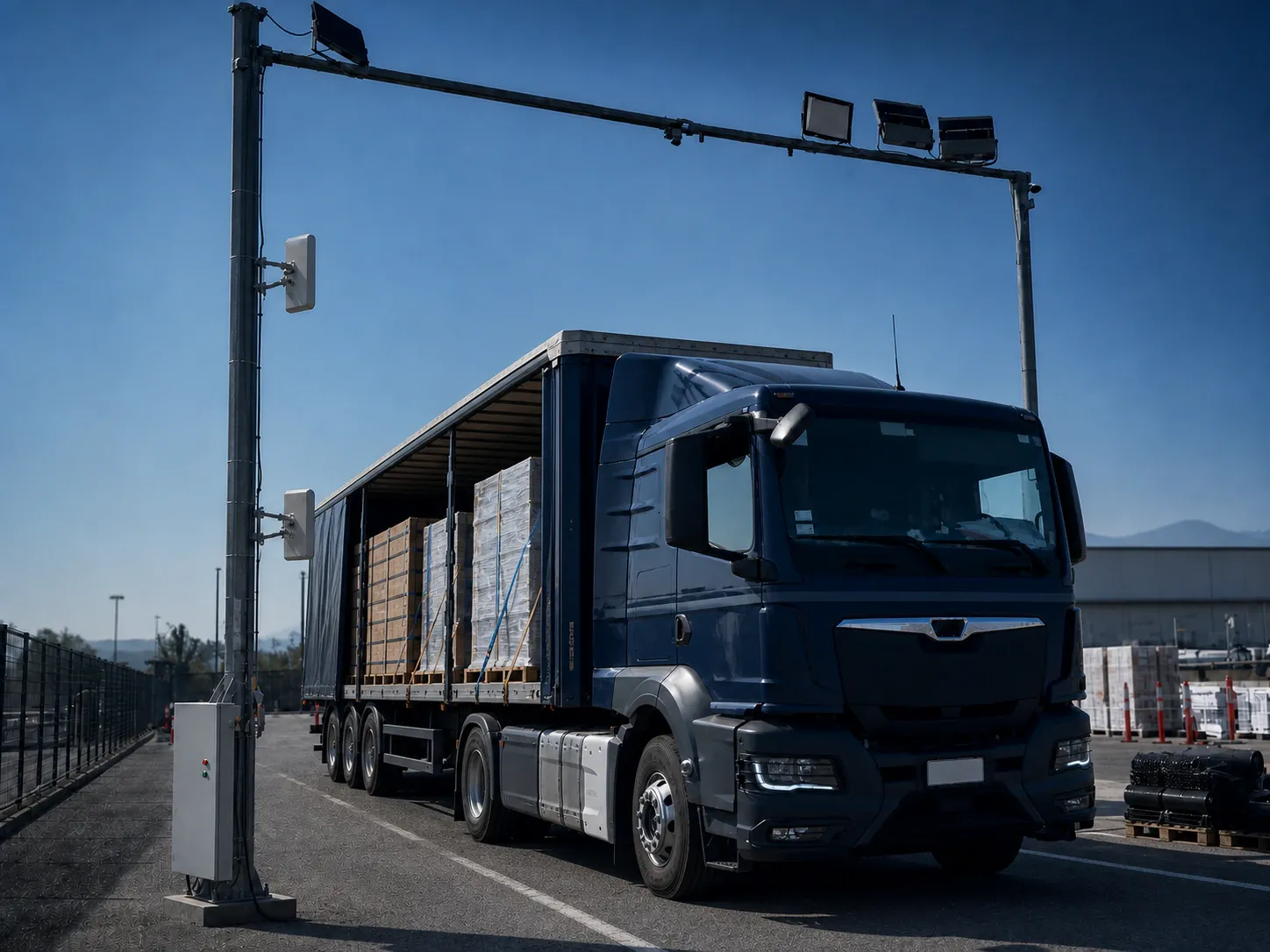 通过 RFID 稽核卡口的卡车