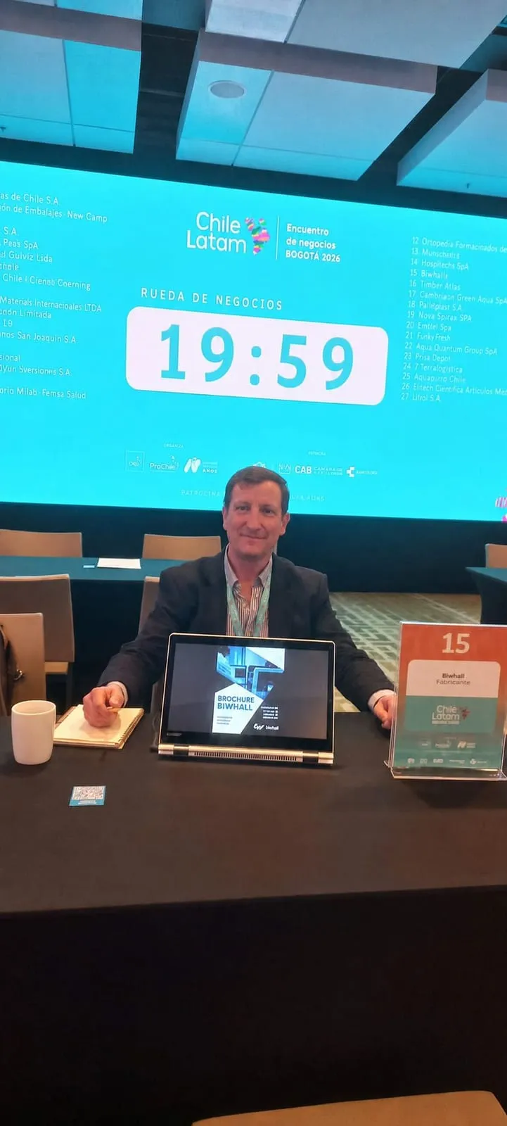 Mesa de BWhale en la rueda de negocios del Encuentro Chile–Latam Bogotá 2026