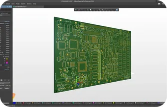 3D render of the electronic board