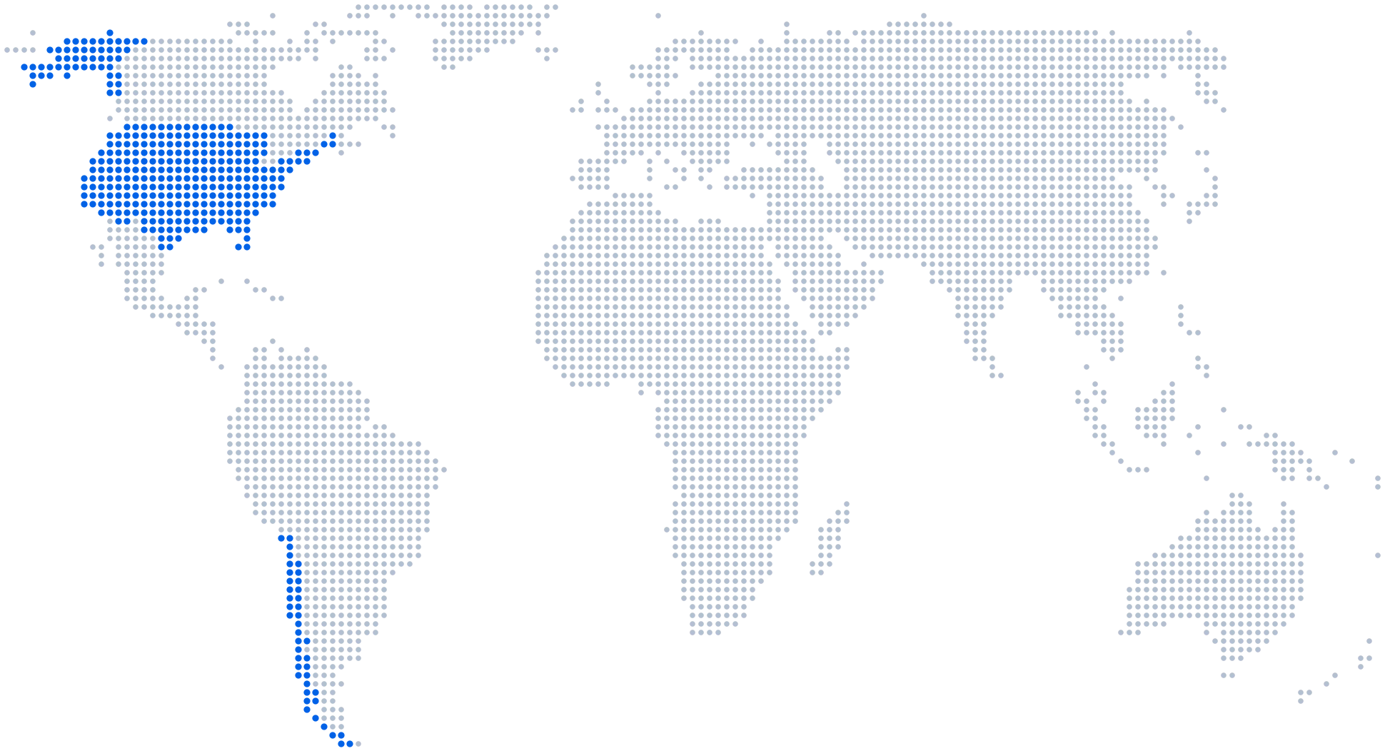 地图：在智利与美国运营；2026 年在波哥大、墨西哥城和中国参加展会与商务考察。